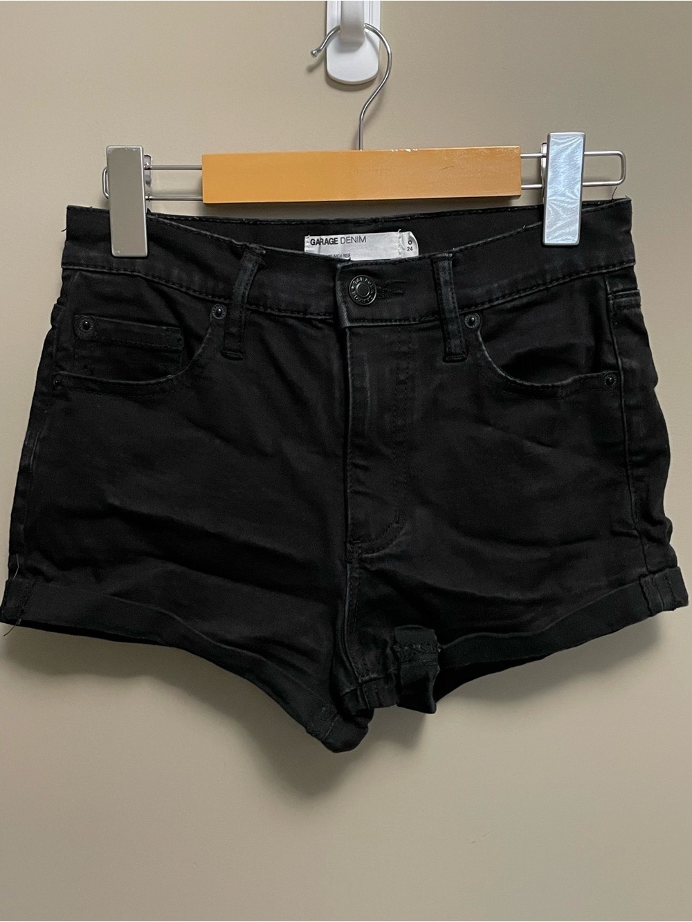 Garage High-Rise Black Women's Denim Shorts Size 0